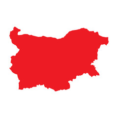 Abstract Red Bulgaria Simple Map