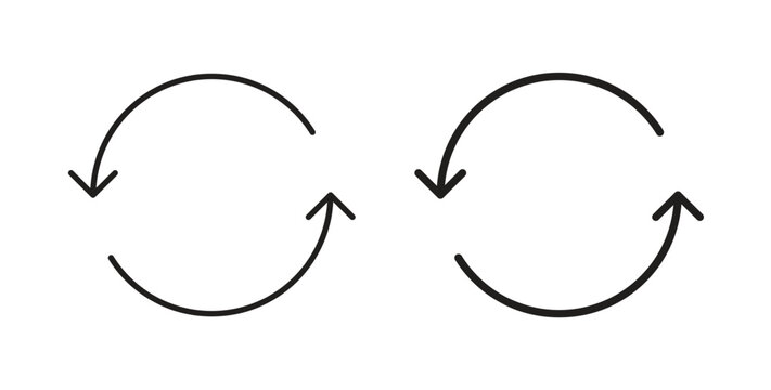 Repeat icon symbol. Vector EPS 10. line and glyph icon