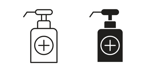 Obraz premium Sanitizer icon symbol. Vector EPS 10. line and glyph icon