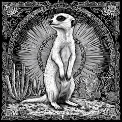 A Majestic Meerkat in a Desert Setting