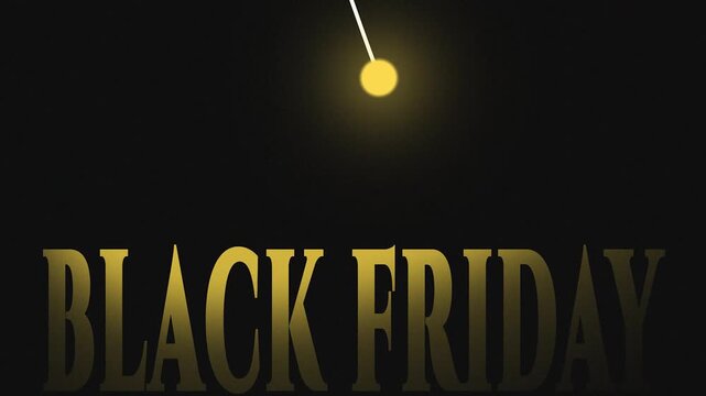 Elegant black friday sale announcement with golden accents - Powered by Adobe