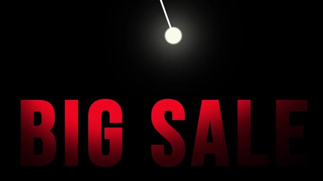 Big sale displayed on a dark background with film strip elements on the sides