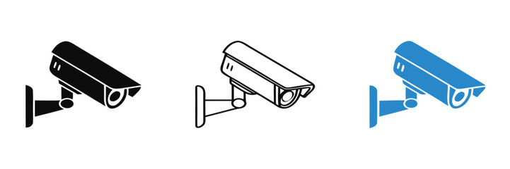 Security camera icons for protection and surveillance needs,Set of CCTV icons. Home security cameras icons,Vector illustration.CCTV vector icon set.Video surveillance CCTV camera icon. Security camera