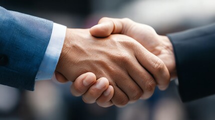 Close-up of a handshake sealing a business deal