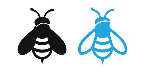Bee icon set. flat illustration of vector icon.Bee Icon. Honey Bee Vector Icon.Vector art of a bee illustration representing nature, honey, and pollination