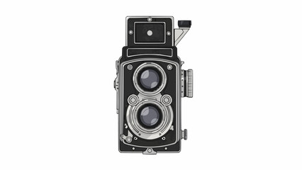 Vintage Twin-Lens Reflex Camera - A Classic Photographic Instrument.