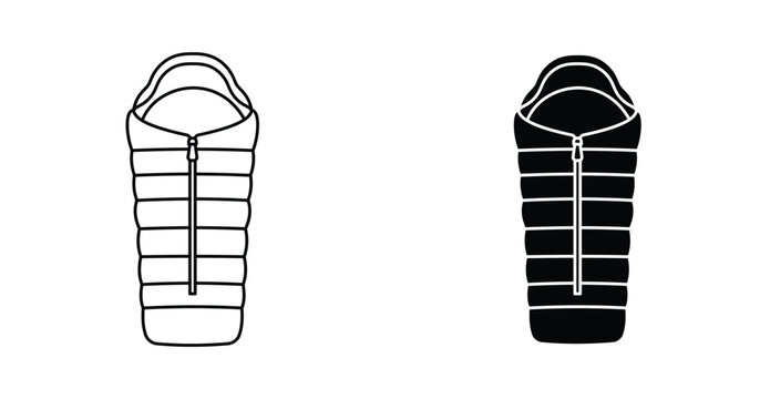 Sleeping bag icon graphic design. Vector icon illustrations