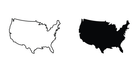 US map icon graphic design. Vector icon illustrations © No
