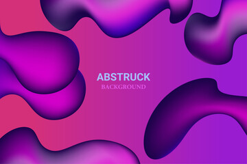 Modern Liquid Gradient Abstract Background with 3D Fluid Shapes