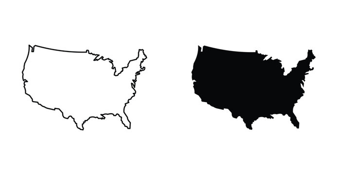 US map icon graphic design. Vector icon illustrations