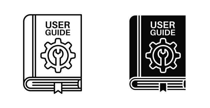User guide book icon graphic design. Vector icon illustrations
