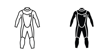 Wetsuit icon graphic design. Vector icon illustrations