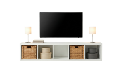 Modern living room arrangement featuring minimalist design elements and neutral tones