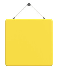 Empty Hanging Sign. 3D Illustration.