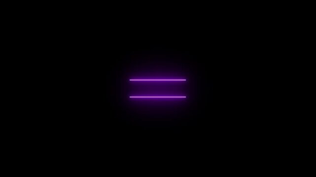 Neon icon animation with black background. Bright neon message icon concept. Neon icon 4k animation video.