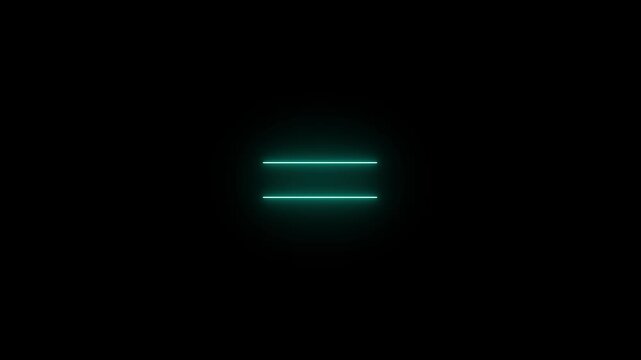 Neon icon animation with black background. Bright neon message icon concept. Neon icon 4k animation video.