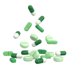 Medicine. 3D drug. 3D illustration.