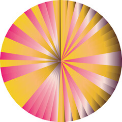 Abstract vector sunburst pattern with radial gradient lines in vibrant pink and gold colors