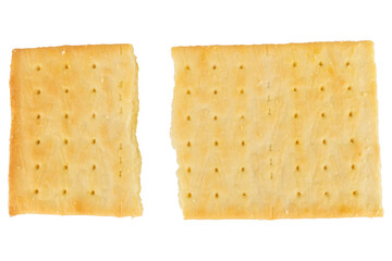 biscuits broken isolated on white background