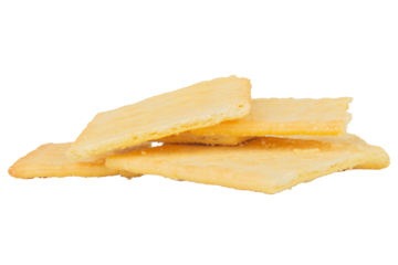 biscuits broken isolated on white background