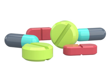 Medicine. 3D drug. 3D illustration.