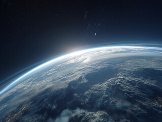 Obraz premium earth and moon