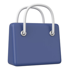 3D shopping bag. 3D illustration.