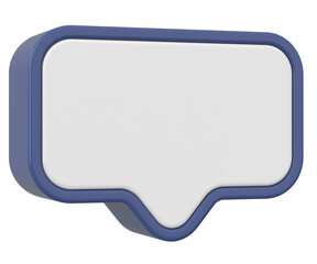 Empty Speech Bubble. 3D Illustration.