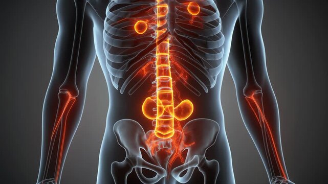 Animated Human Anatomy: Spinal Cord and Nervous System Illustration