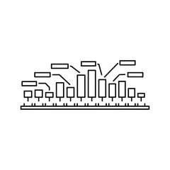 Minimalist Financial Candlestick Chart with Data Labels Icon