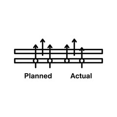 Planned vs Actual Performance Comparison Icon