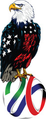 Eagle with American flag design 2026