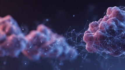 Cloud computing transfer big data on internet. futuristic digital technology .Generative AI