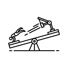 Mechanical Launch from Seesaw