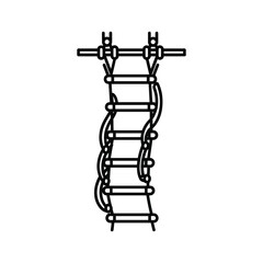 Rope Ladder Line Art Icon