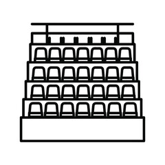 Stadium Seating Bleachers Outline Icon © Md
