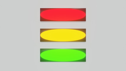 set of traffic lights vector on white background