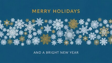 Festive Holiday Greetings Celebrate the Season with Snowflake Elegance for a Joyous New Year