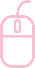 Pink computer mouse icon PNG transparent background