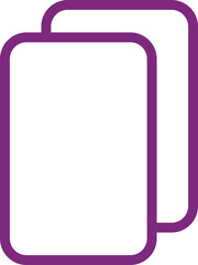 Purple copy file icon PNG transparent background