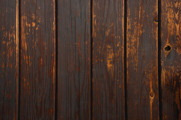 Naklejka premium Dark wood surface with a natural pattern. Background with a wood grain texture.