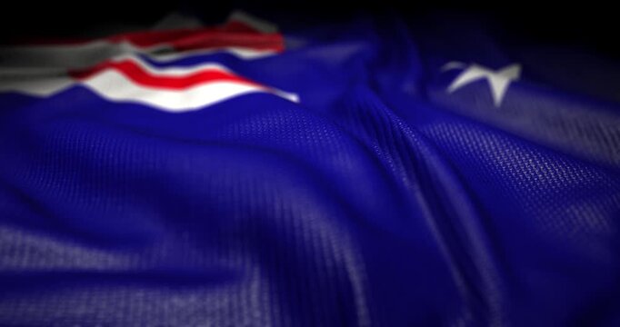 3d animation of a realistic australia flag waving with detailed fabric texture.