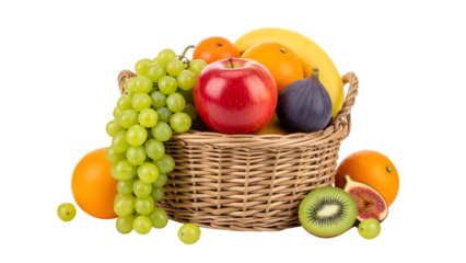 Fresh fruit basket png fruit mix png assorted fruits png healthy food png transparent background image