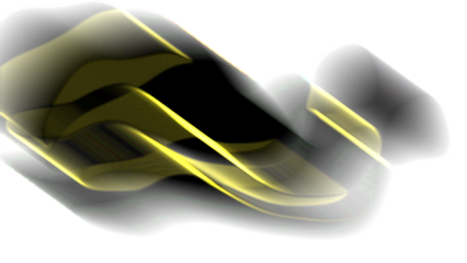 Abstract Dark Yellow and Black Flowing Ribbons