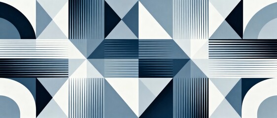 Blue and white geometric abstract background. Abstract geometric background. Vector illustration for your design. Blue and white colors. Vector illustration for your design.