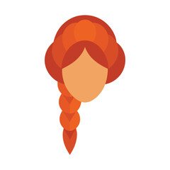 braided hair vector