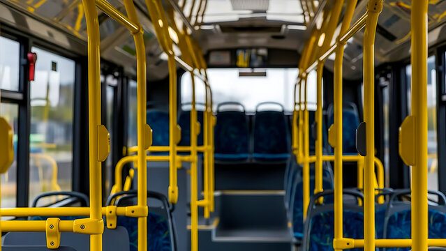 City Bus - Interior view of modern city bus