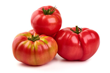 Heirloom Tomatoes, isolated on white background