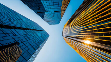 Modern skyscraper low angle view