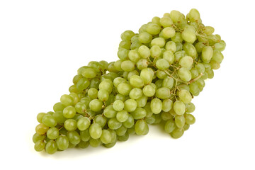 Green Grapes Bunch, isolated on white background